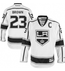 Men Los Angeles Kings #23 Dustin Brown Reebok White Away Premier Jersey