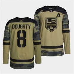 Men Los Angeles Kings 8 Drew Doughty 2022 Camo Military Appreciation Night Stitched jersey