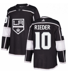 Mens Adidas Los Angeles Kings 10 Tobias Rieder Authentic Black Home NHL Jersey 