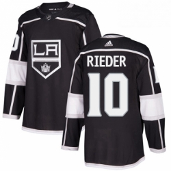 Mens Adidas Los Angeles Kings 10 Tobias Rieder Authentic Black Home NHL Jersey 