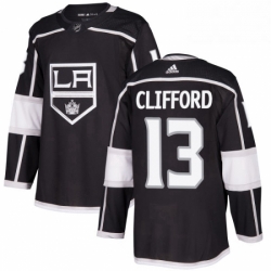 Mens Adidas Los Angeles Kings 13 Kyle Clifford Authentic Black Home NHL Jersey 