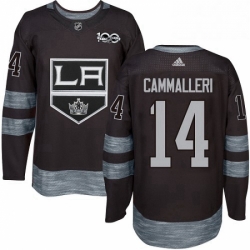 Mens Adidas Los Angeles Kings 14 Mike Cammalleri Premier Black 1917 2017 100th Anniversary NHL Jersey 