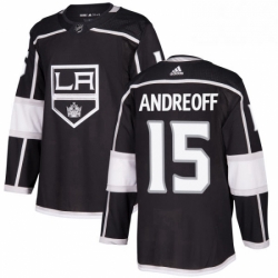 Mens Adidas Los Angeles Kings 15 Andy Andreoff Premier Black Home NHL Jersey 