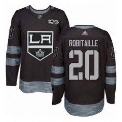 Mens Adidas Los Angeles Kings 20 Luc Robitaille Premier Black 1917 2017 100th Anniversary NHL Jersey 