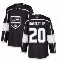 Mens Adidas Los Angeles Kings 20 Luc Robitaille Premier Black Home NHL Jersey 