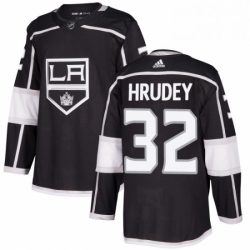 Mens Adidas Los Angeles Kings 32 Kelly Hrudey Authentic Black Home NHL Jersey 