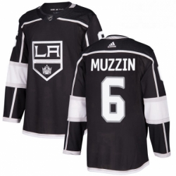 Mens Adidas Los Angeles Kings 6 Jake Muzzin Authentic Black Home NHL Jersey 