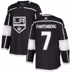 Mens Adidas Los Angeles Kings 7 Oscar Fantenberg Authentic Black Home NHL Jersey 