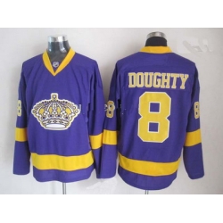 NHL Jerseys Los Angeles Kings 8 Drew Doughty Purple Gold Ice Hockey Jersey