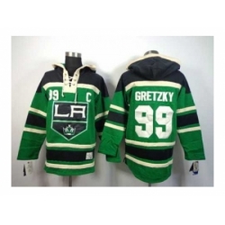 NHL Jerseys Los Angeles Kings #99 Gretzky green[pullover hooded sweatshirt][patch C]