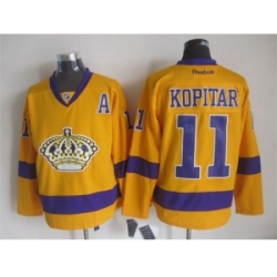 NHL Los Angeles Kings #11 Anze Kopitar yellow jerseys