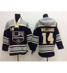 nhl jerseys los angeles kings #14 williams black-grey[pullover hooded sweatshirt]