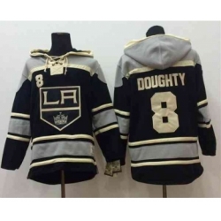 nhl jerseys los angeles kings #8 doughty black-white[pullover hooded sweatshirt]