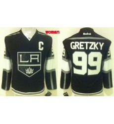 Kings #99 Wayne Gretzky Black Home Womens Stitched NHL Jersey