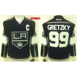 Kings #99 Wayne Gretzky Black Home Womens Stitched NHL Jersey