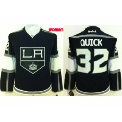 Women NHL Los Angeles Kings #32 Jonathan Quick black jerseys