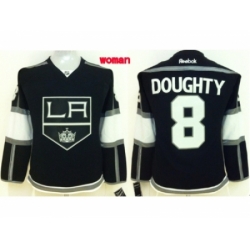 Women NHL Los Angeles Kings #8 Drew Doughty black jerseys
