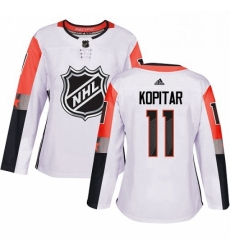 Womens Adidas Los Angeles Kings 11 Anze Kopitar Authentic White 2018 All Star Pacific Division NHL Jersey 