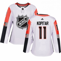 Womens Adidas Los Angeles Kings 11 Anze Kopitar Authentic White 2018 All Star Pacific Division NHL Jersey 
