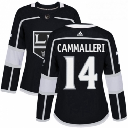 Womens Adidas Los Angeles Kings 14 Mike Cammalleri Authentic Black Home NHL Jersey 