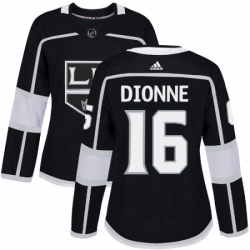 Womens Adidas Los Angeles Kings 16 Marcel Dionne Authentic Black Home NHL Jersey 