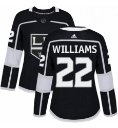 Womens Adidas Los Angeles Kings 22 Tiger Williams Authentic Black Home NHL Jersey 