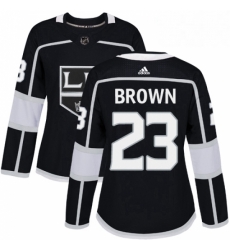 Womens Adidas Los Angeles Kings 23 Dustin Brown Authentic Black Home NHL Jersey 