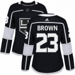 Womens Adidas Los Angeles Kings 23 Dustin Brown Authentic Black Home NHL Jersey 