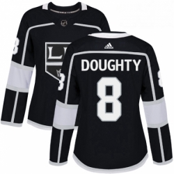 Womens Adidas Los Angeles Kings 8 Drew Doughty Authentic Black Home NHL Jersey 