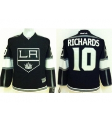 Kids Los Angeles Kings #10 Mike Richards Black NHL Jerseys
