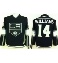 Kids Los Angeles Kings 14 Justin Williams Black NHL Hockey Jerseys