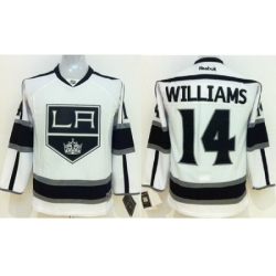 Kids Los Angeles Kings 14 Justin Williams White NHL Hockey Jerseys
