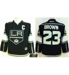 Kids Los Angeles Kings 23 Dustin Brown Black NHL Jerseys