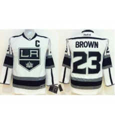 Kids Los Angeles Kings 23 Dustin Brown White NHL Jerseys