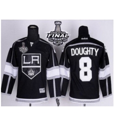 Kids Los Angeles Kings #8 Drew Doughty Black Home 2014 Stanley Cup Finals Stitched NHL Jerseys