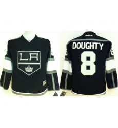 Kids Los Angeles Kings 8 Drew Doughty Black NHL Jerseys