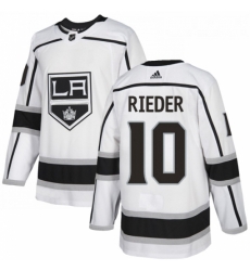 Youth Adidas Los Angeles Kings 10 Tobias Rieder Authentic White Away NHL Jersey 