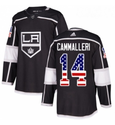 Youth Adidas Los Angeles Kings 14 Mike Cammalleri Authentic Black USA Flag Fashion NHL Jersey 