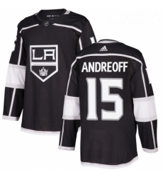 Youth Adidas Los Angeles Kings 15 Andy Andreoff Authentic Black Home NHL Jersey 