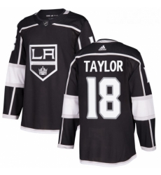 Youth Adidas Los Angeles Kings 18 Dave Taylor Authentic Black Home NHL Jersey 