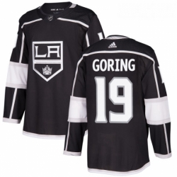 Youth Adidas Los Angeles Kings 19 Butch Goring Authentic Black Home NHL Jersey 
