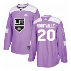 Youth Adidas Los Angeles Kings 20 Luc Robitaille Authentic Purple Fights Cancer Practice NHL Jersey 