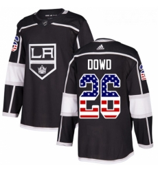 Youth Adidas Los Angeles Kings 26 Nic Dowd Authentic Black USA Flag Fashion NHL Jersey 