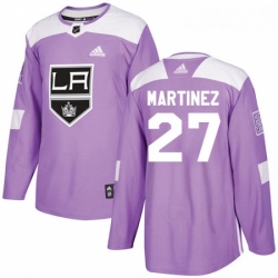 Youth Adidas Los Angeles Kings 27 Alec Martinez Authentic Purple Fights Cancer Practice NHL Jersey 