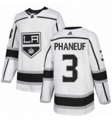 Youth Adidas Los Angeles Kings 3 Dion Phaneuf Authentic White Away NHL Jersey 