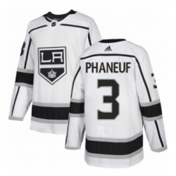 Youth Adidas Los Angeles Kings 3 Dion Phaneuf Authentic White Away NHL Jersey 