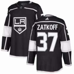 Youth Adidas Los Angeles Kings 37 Jeff Zatkoff Authentic Black Home NHL Jersey 