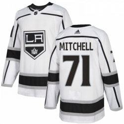 Youth Adidas Los Angeles Kings 71 Torrey Mitchell Authentic White Away NHL Jersey 