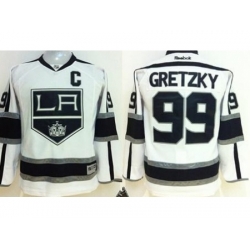 Youth Los Angeles Kings 99 Wayne Gretzky White Road Stitched NHL Jersey