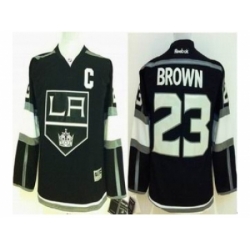 Youth jerseys los angeles kings #23 brown black[patch C]